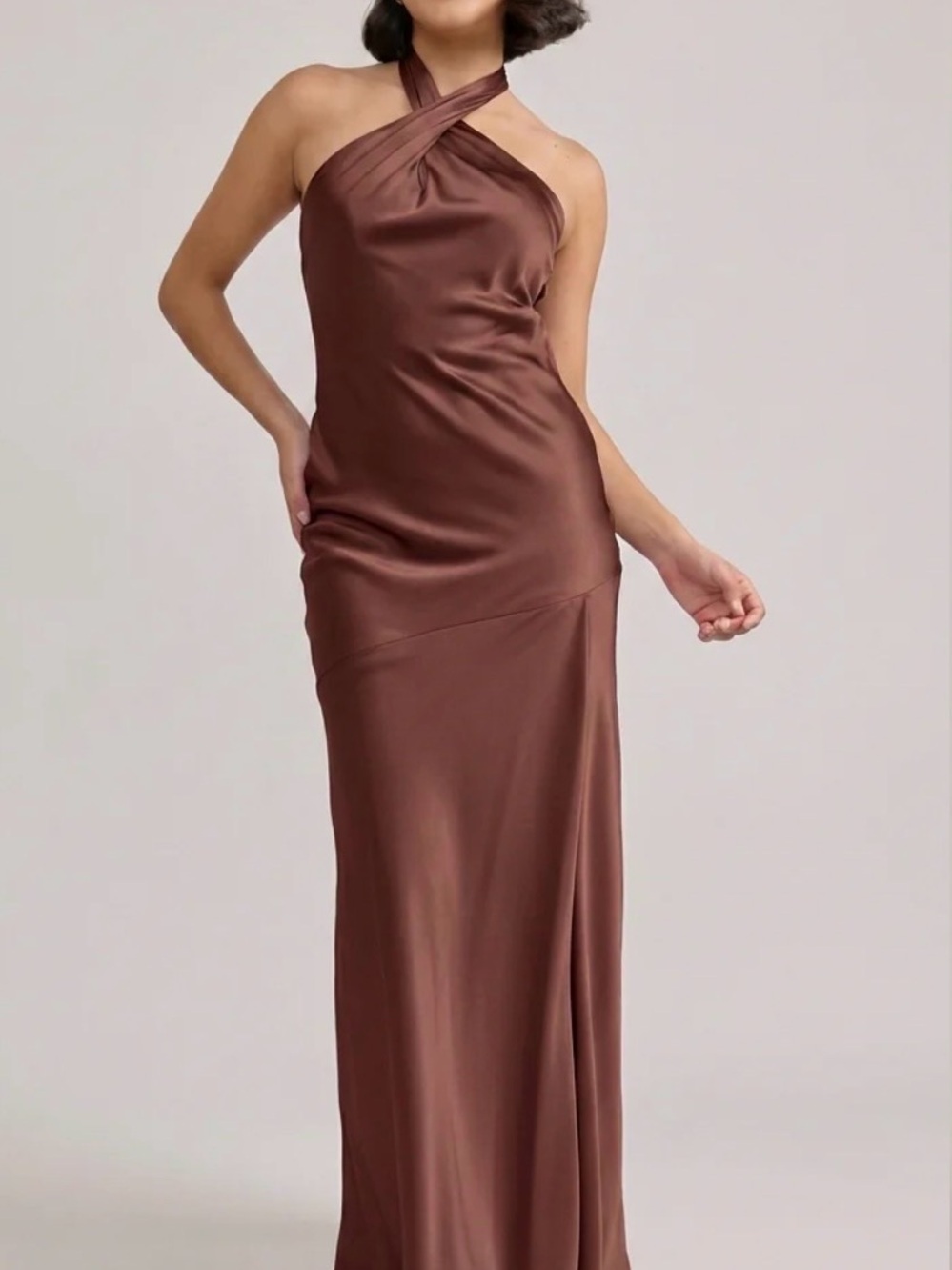 Revelry Athena Dress in Mahogany